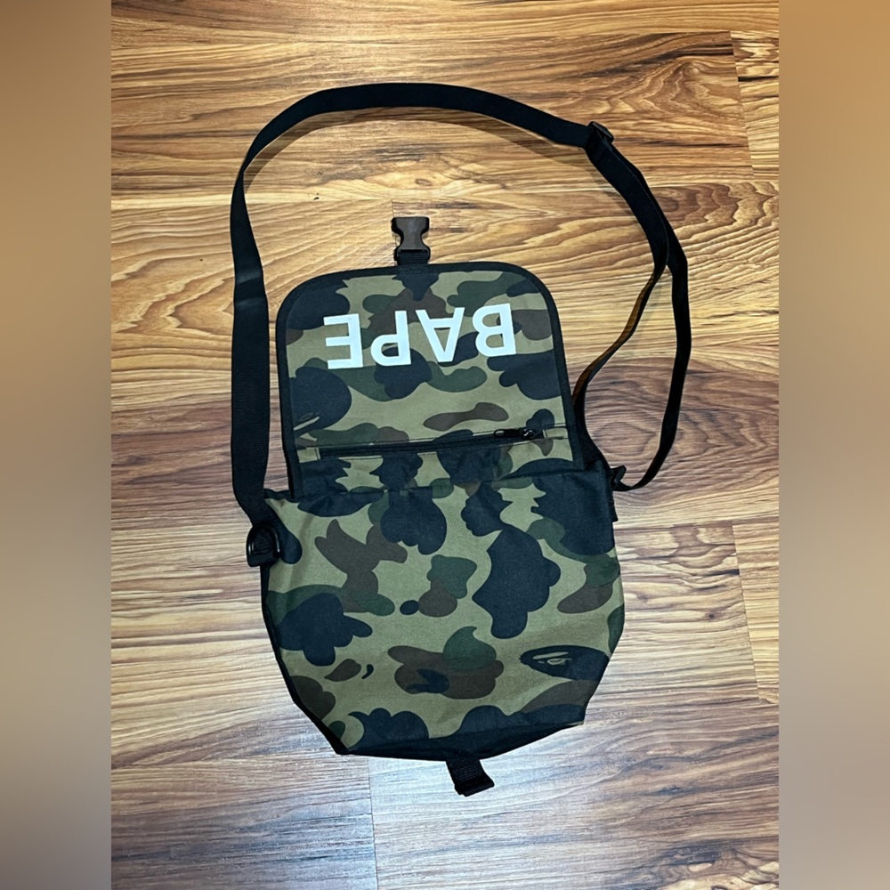 BAPE BLACK/ABC CAMO GREEN Side Bag Sachel OSFA